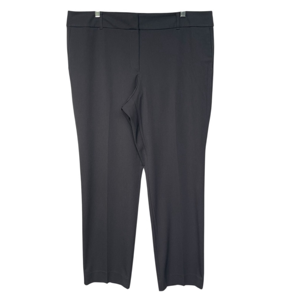 Ann Taylor Modern Fit Pant Women SIze 14 Gray Straight Leg Ankle Trousers Career